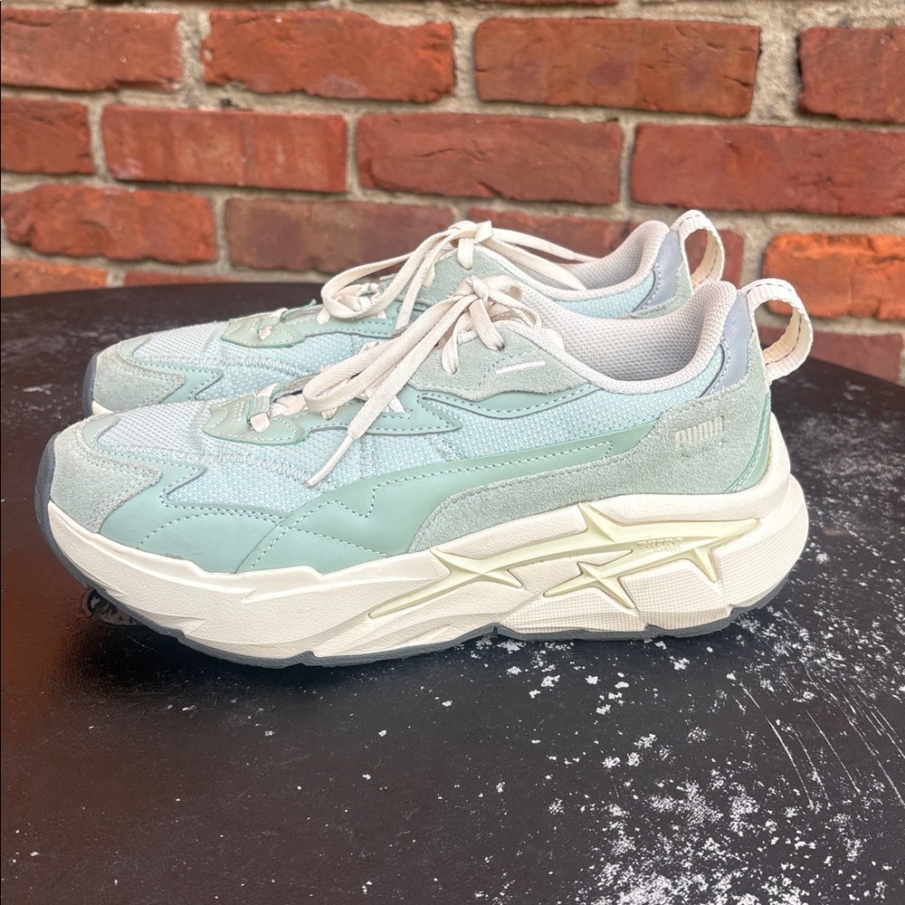 Puma Nitro Infuser Light Turquoise/Blue/White Sneakers Size 39/US 8.5 - Picture 2 of 7